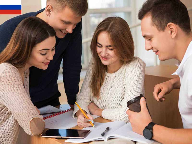 Studying in Russian in English