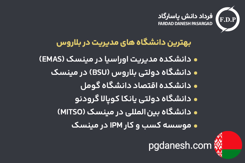 بهترین دانشگاه های مدیریت در بلاروس