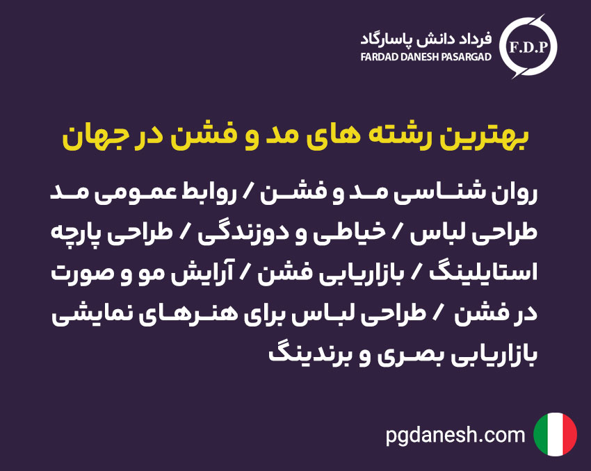 بهترین رشته های مد و فشن در جهان