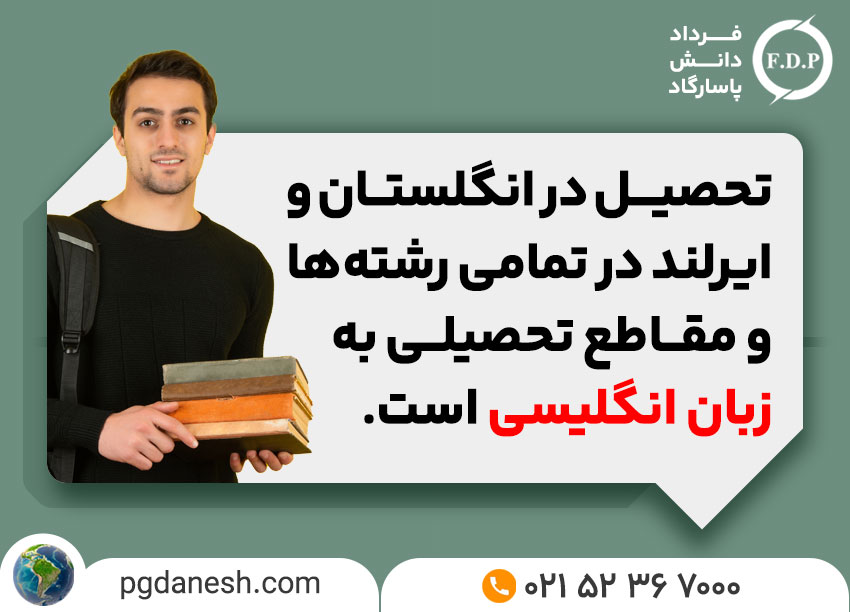 تحصیل در انگلستان و ایرلند به زبان انگلیسی